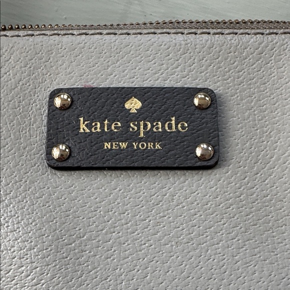 kate spade Two-Tone Gray and Dark Gray Leather Satchel - Picture 2 of 9